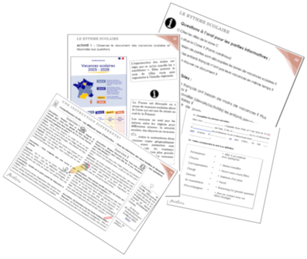 La scolarité en France - A2