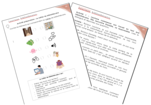 Lauriane, bibliothécaire - Fiche métier #1 - A2