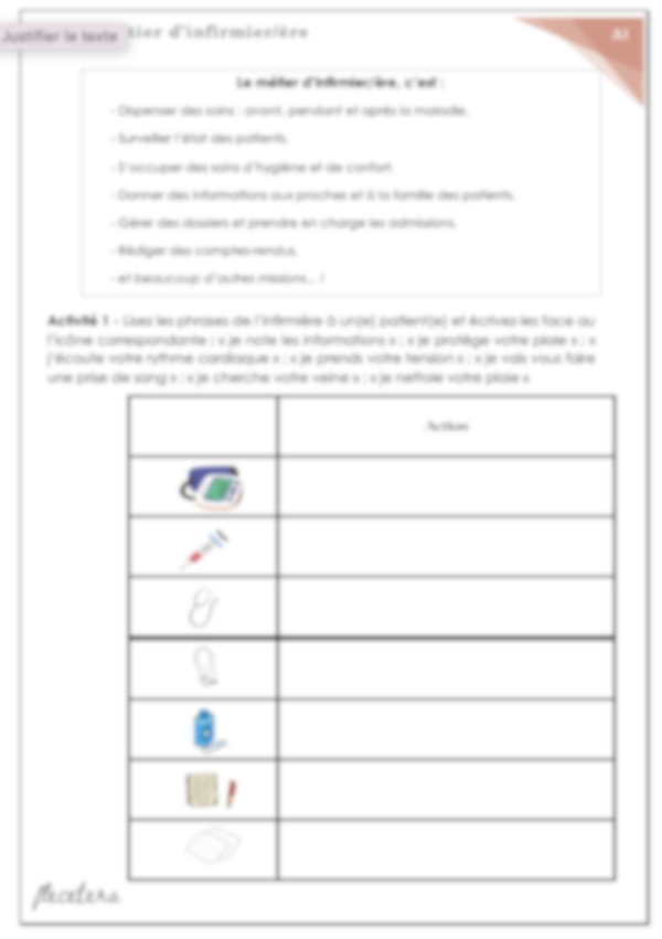 Le métier d'infirmier-e - Fiche métier #2