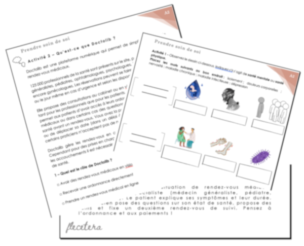 Prendre soin de soi : des maladies et des soins - A2