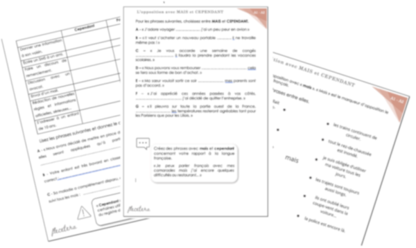 L'opposition : MAIS et CEPENDANT
