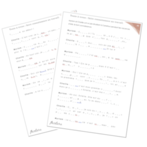 Texte à trous : faire connaissance au travail - A1+ / A2