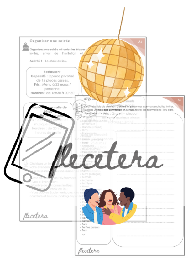 Organiser une soirée - A1+