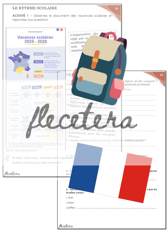 La scolarité en France : le rythme scolaire - A2+